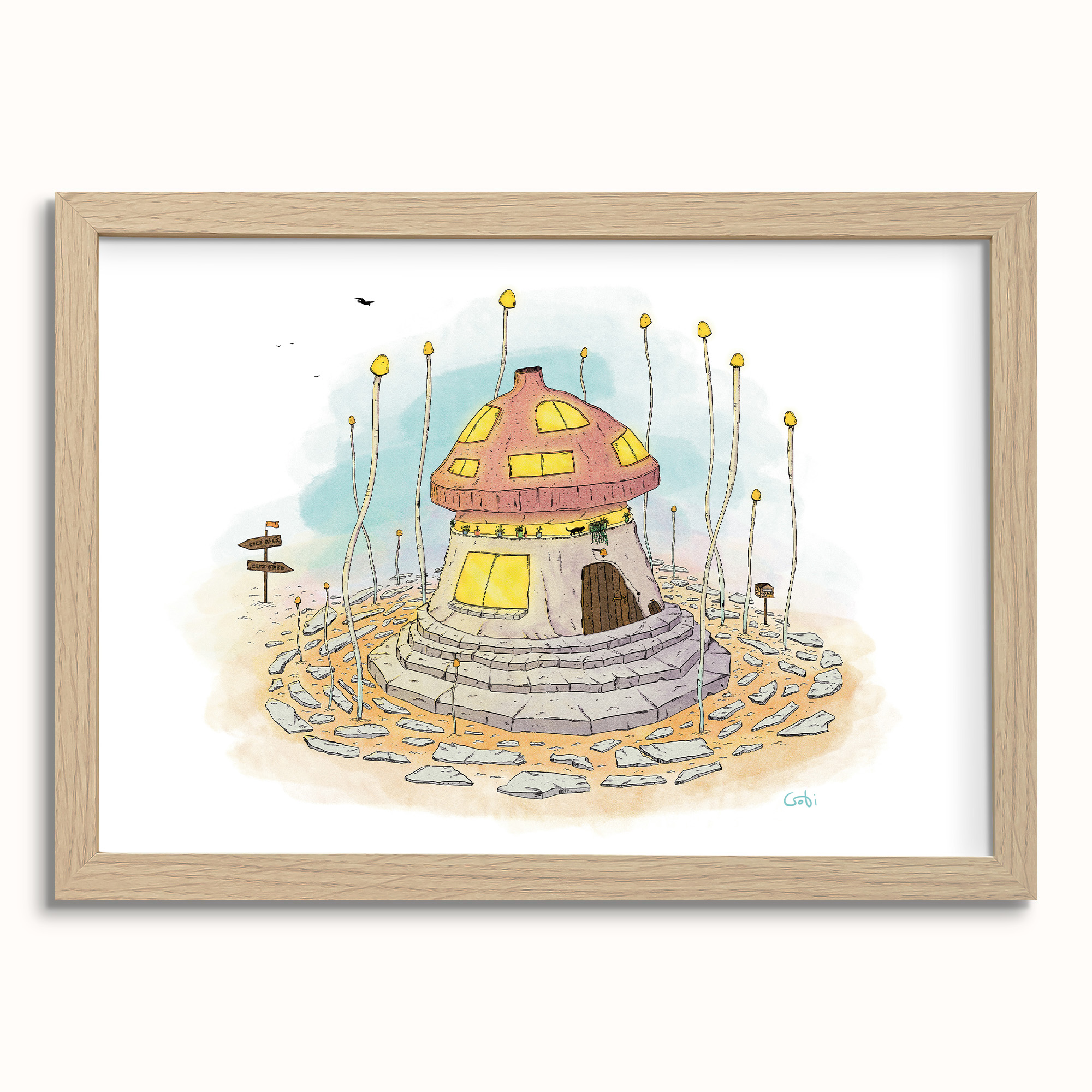 Chez Fred Illustration Encadrée