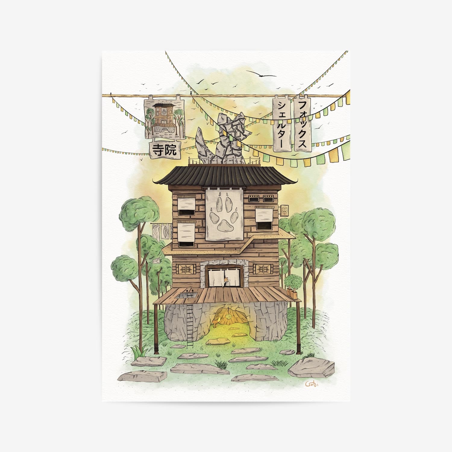 Illustration-Le-temple-renard