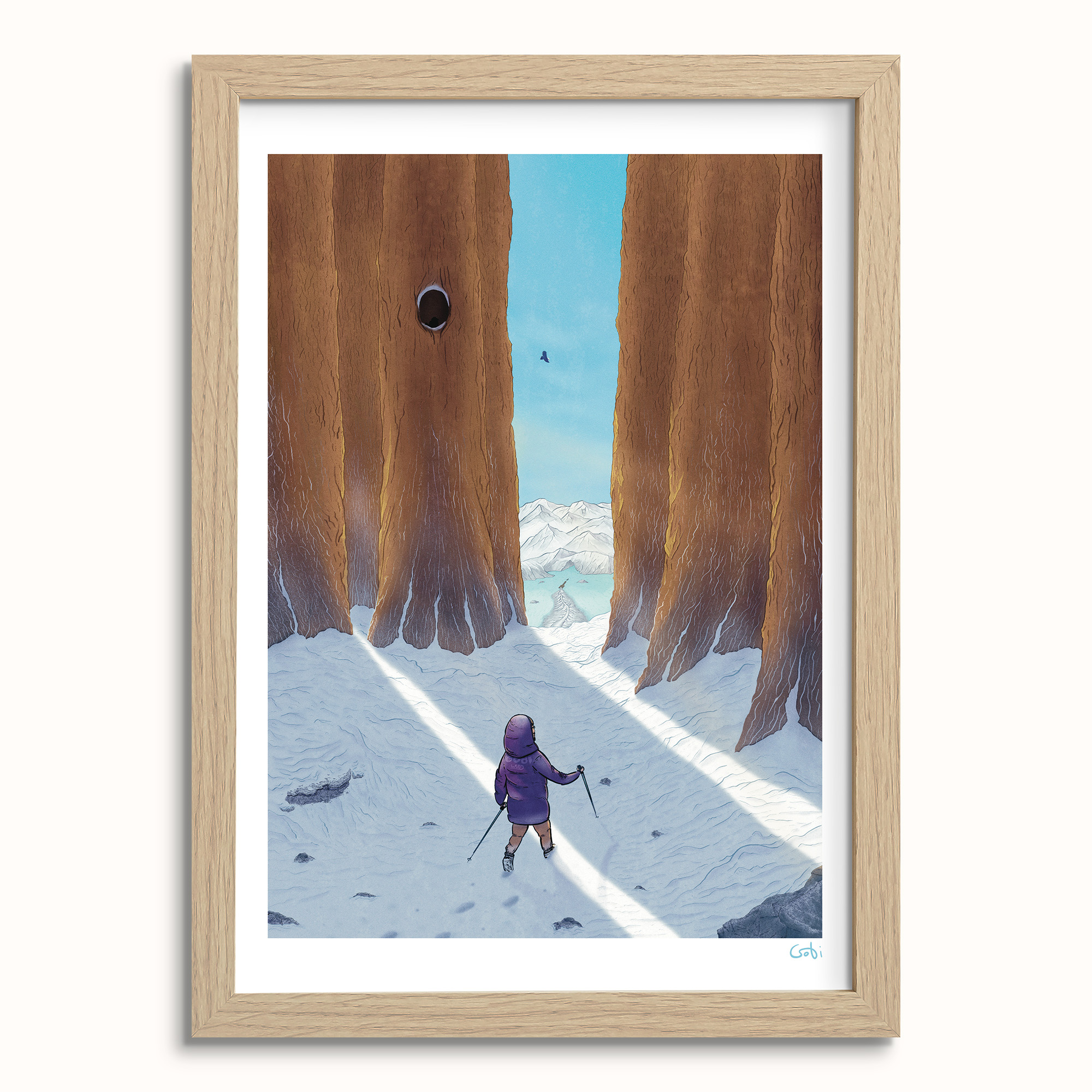 La marche polaire Illustration Encadrée