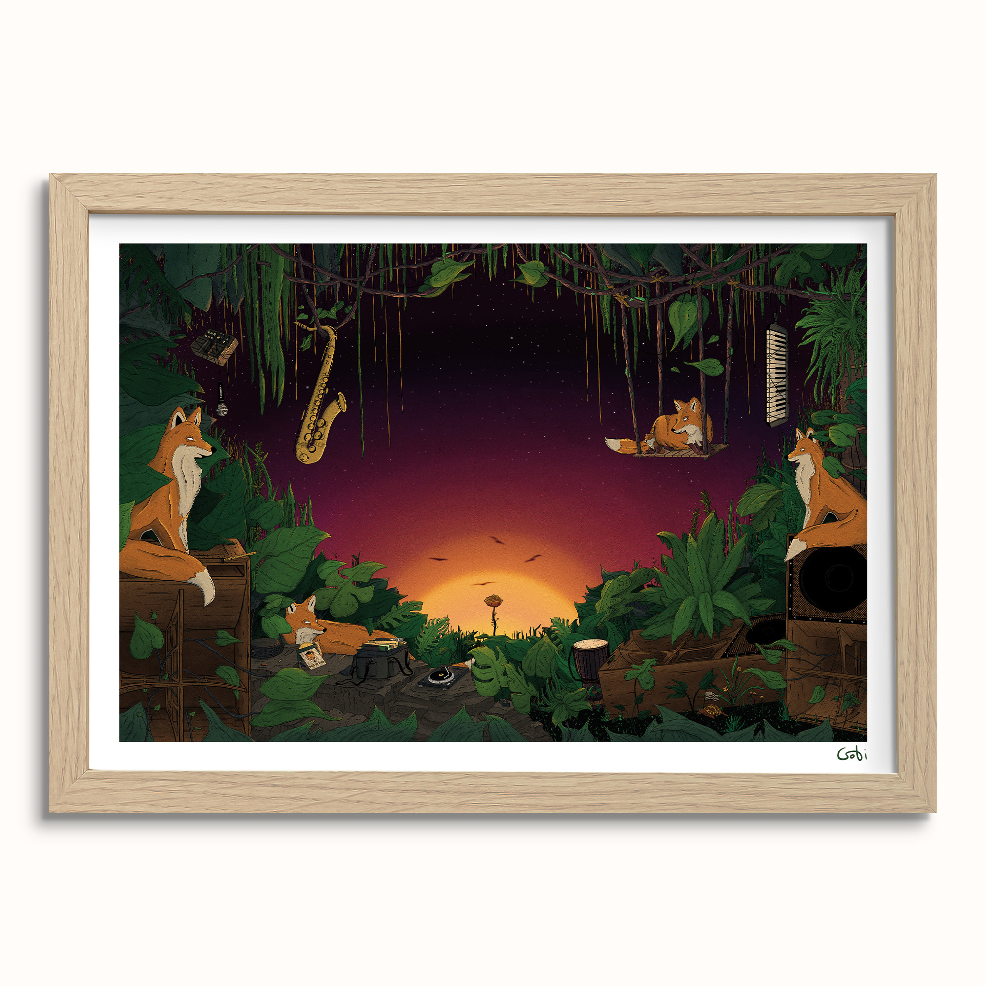 La vallée des renards Illustration Encadrée