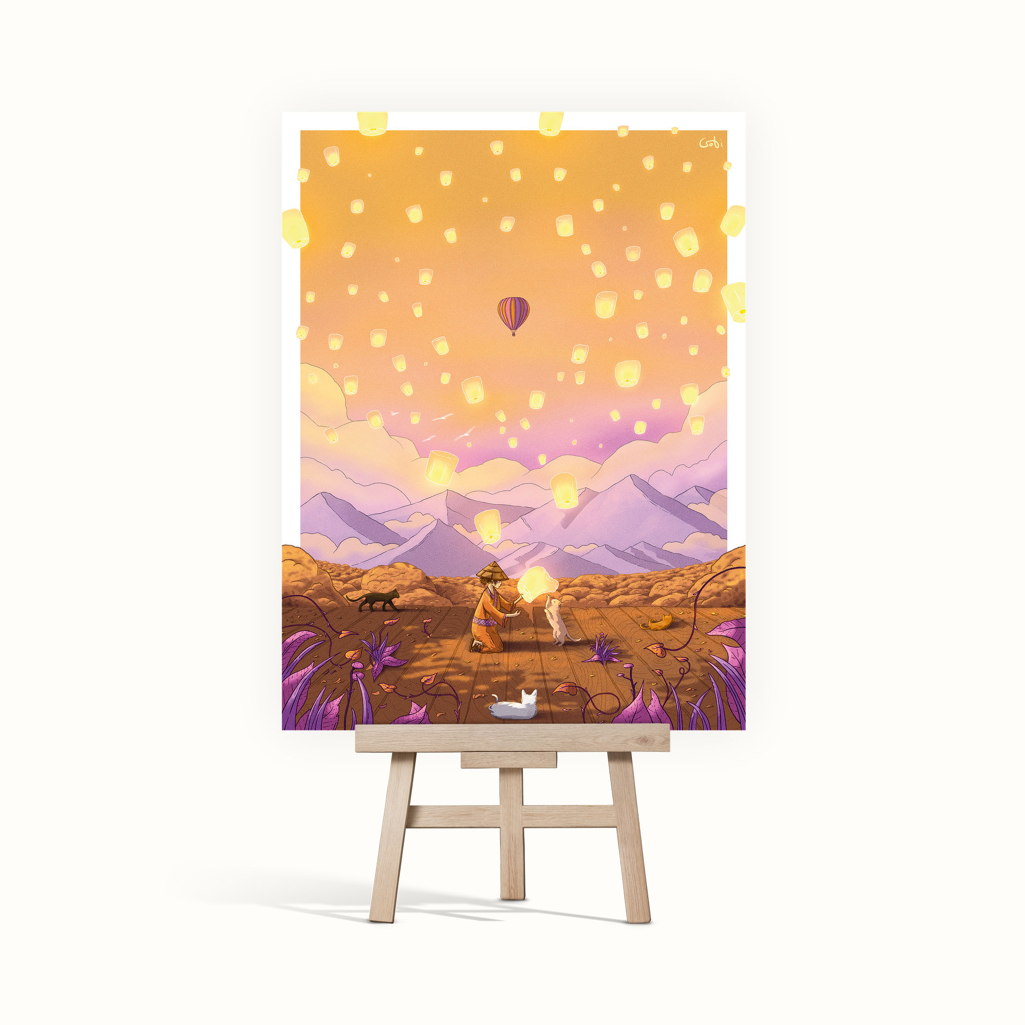 Lanternes célestes - Mini print