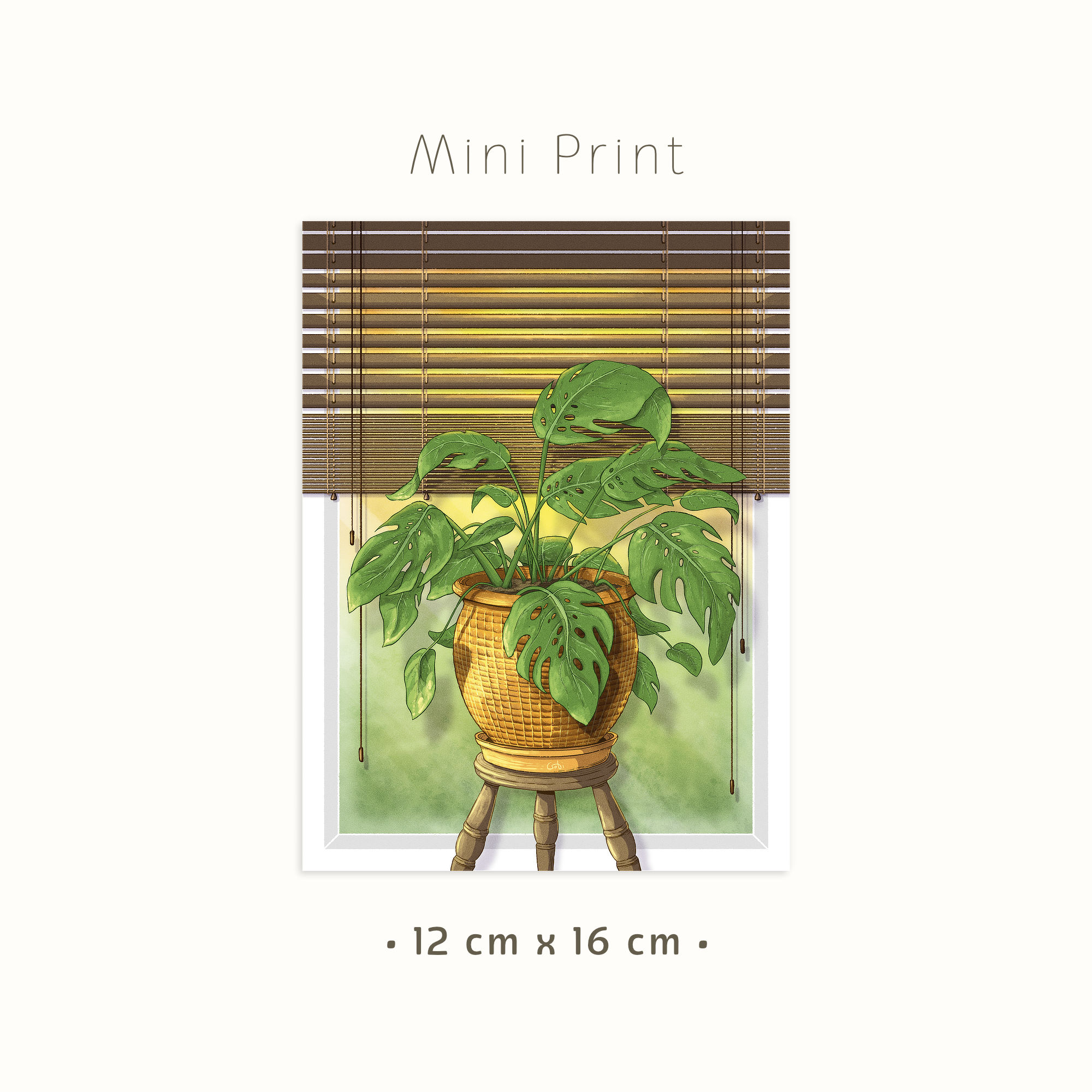 Monstera Maligula - Mini print – Image 2